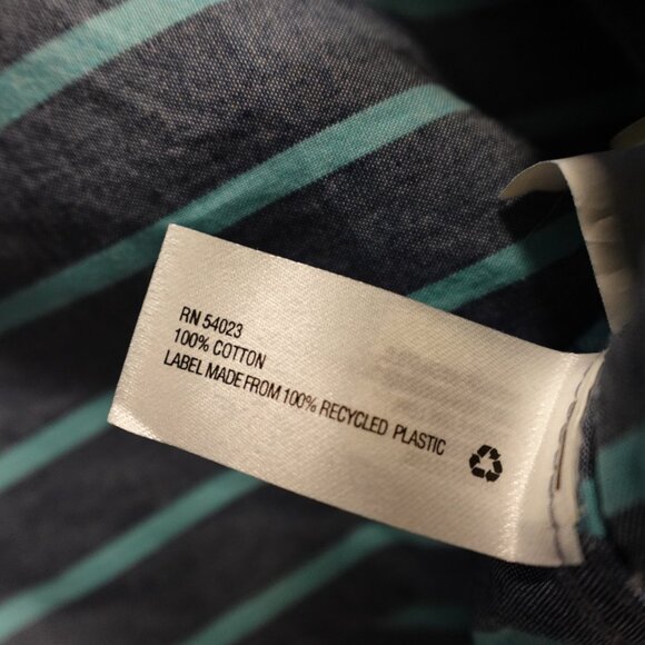 Gap Designed & Crafted “The Shrunken Boyfriend” Shirt Women’s Small Blue Stripe - Picture 10 of 11